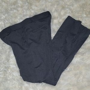 BETABRAND Yoga dress pants in gray pinstripe
